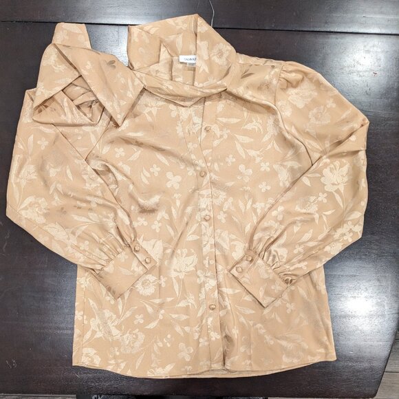 Calvin Klein Neck Tie Button Up Size Medium - Picture 1 of 4